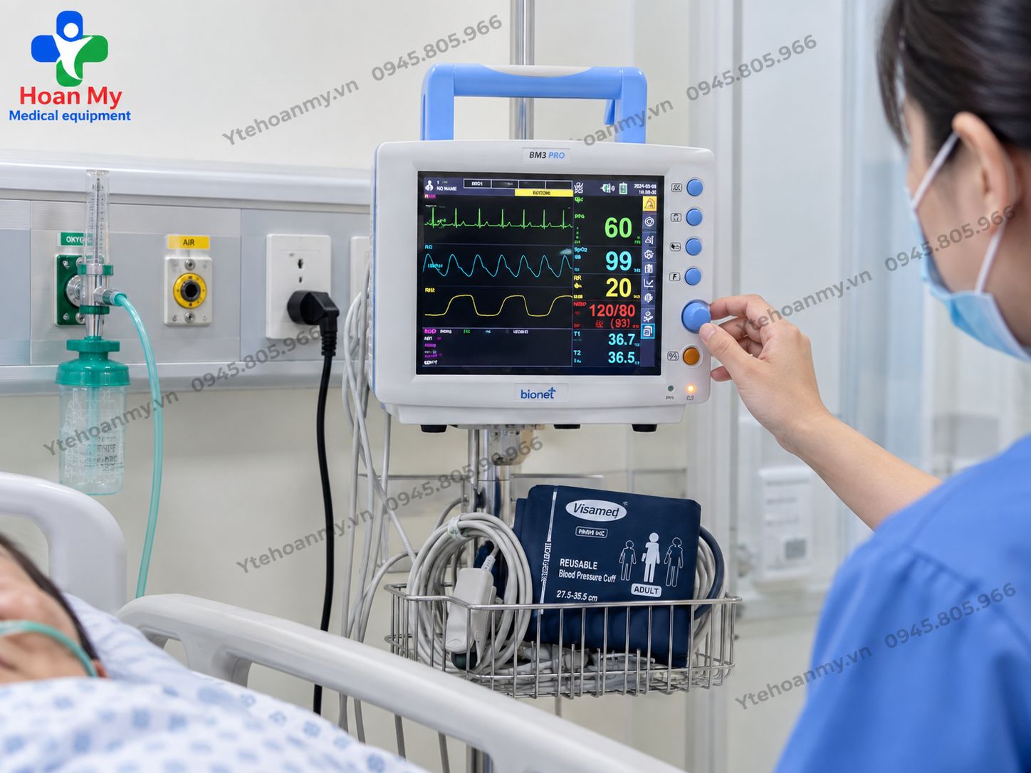Monitor theo d&otilde;i bệnh nh&acirc;n Bionet BM3